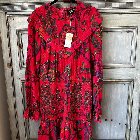 Johnny Was Dresses & Skirts - Johnny Was Workshop Tiered Floral Short Dress Size XL NWT